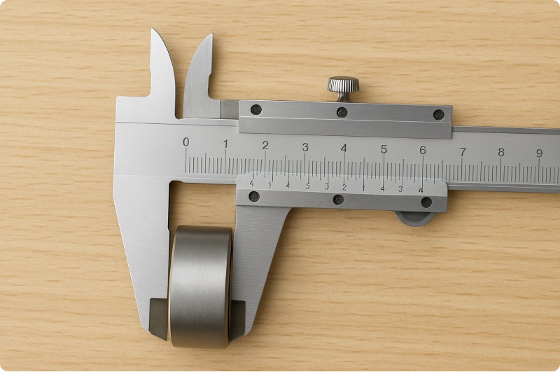عکس از اندازه گیری با کولیس