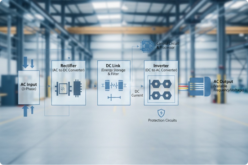 اجزا و ساختار اینورتر VFD